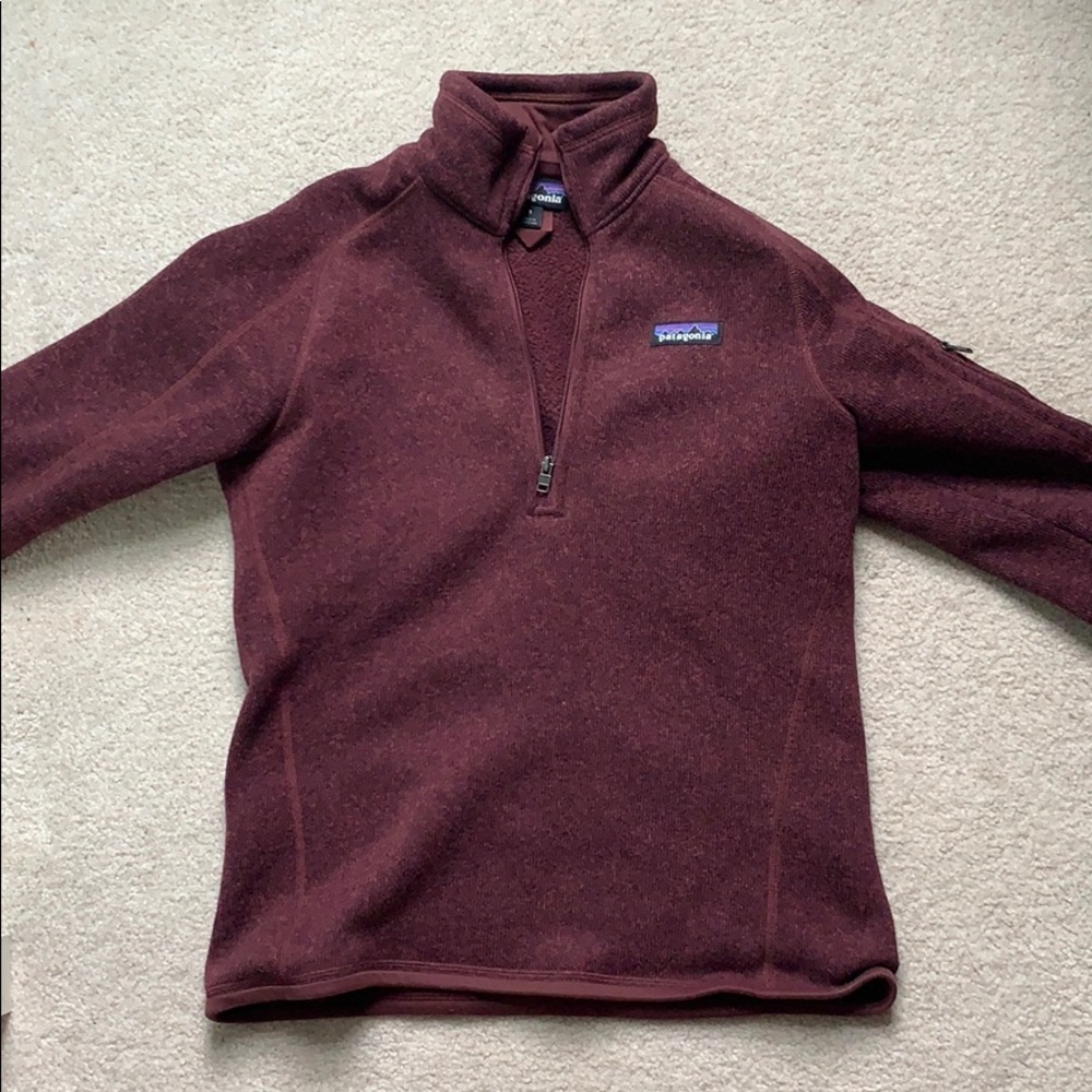 Burgundy Patagonia Quarter Zip